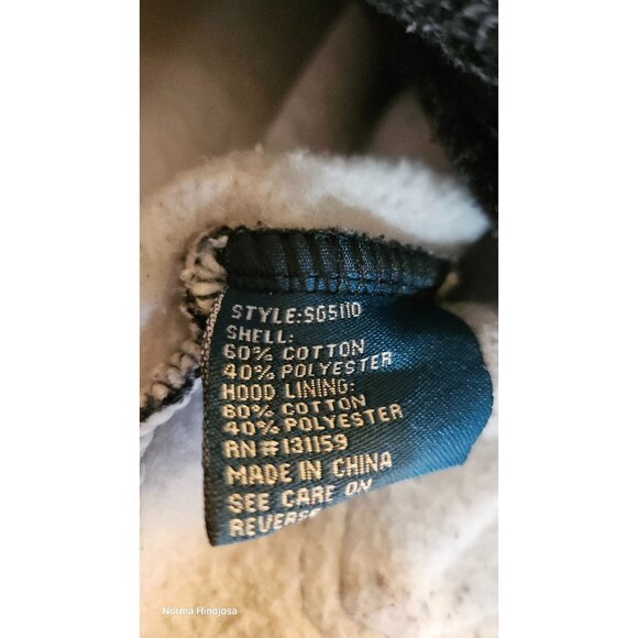 Sebby Womens Toggle Closure Hooded Poly-Blend Coat S Gray Black Made In China - Picture 9 of 9